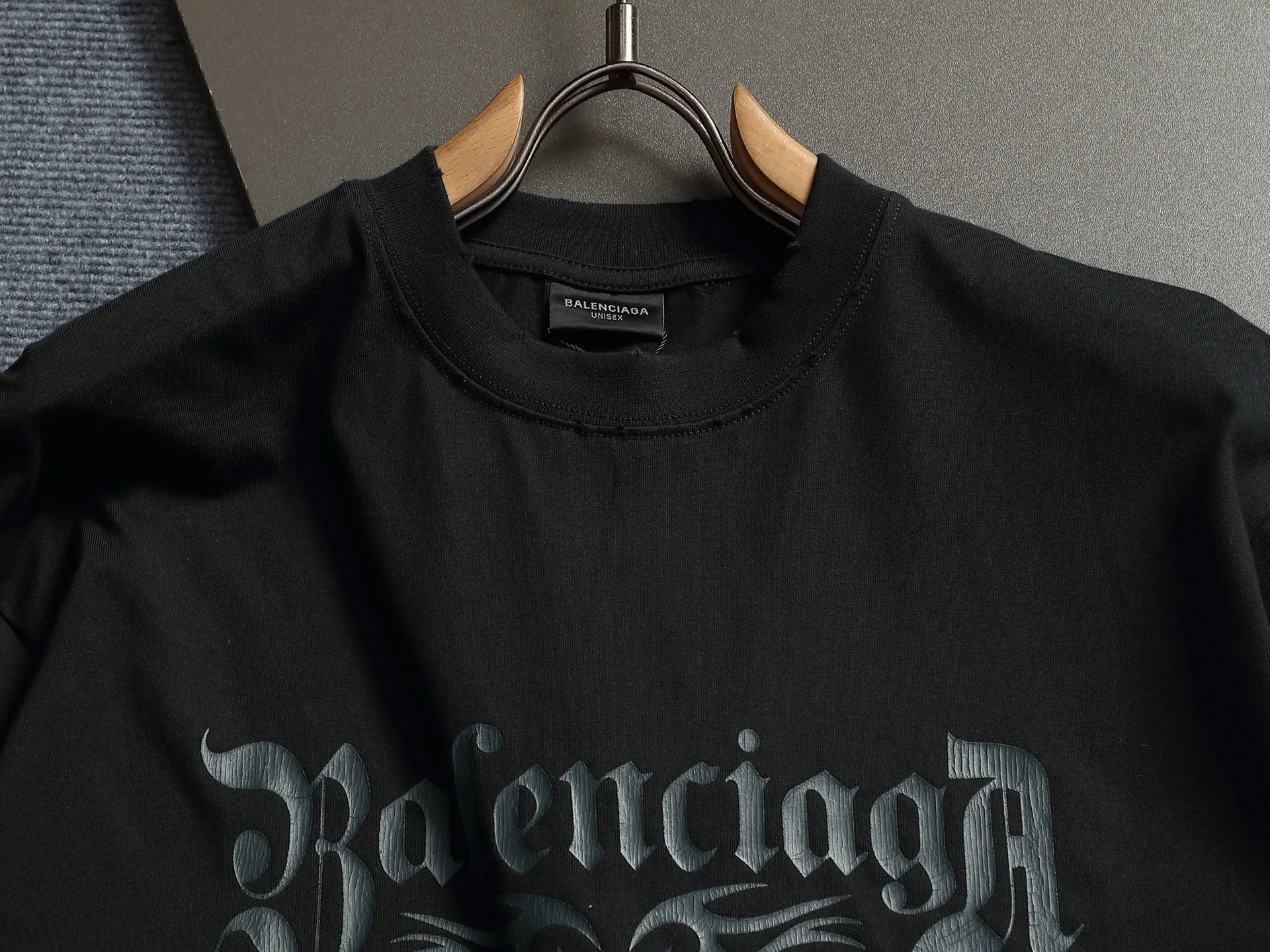 BALENCIAGA 2026 Logo ， Retro Same Style T 320 Versatile : Black Size：XS S M L